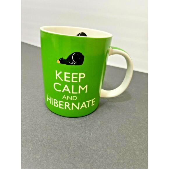 NEW HUNTER'S CABIN BEAR HIBERNATE coffee mug printed and sleepy bear graphic - Picture 1 of 8